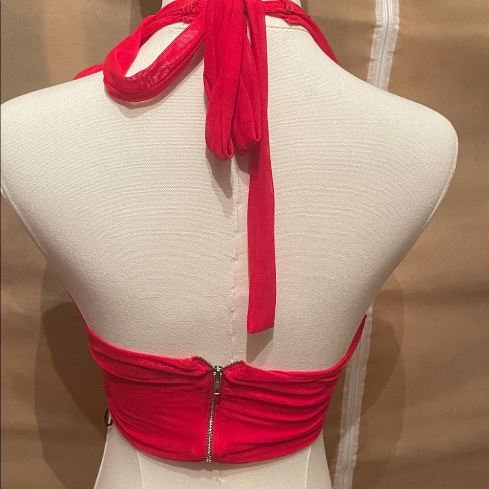 Red Halter Top - Picture 3 of 4